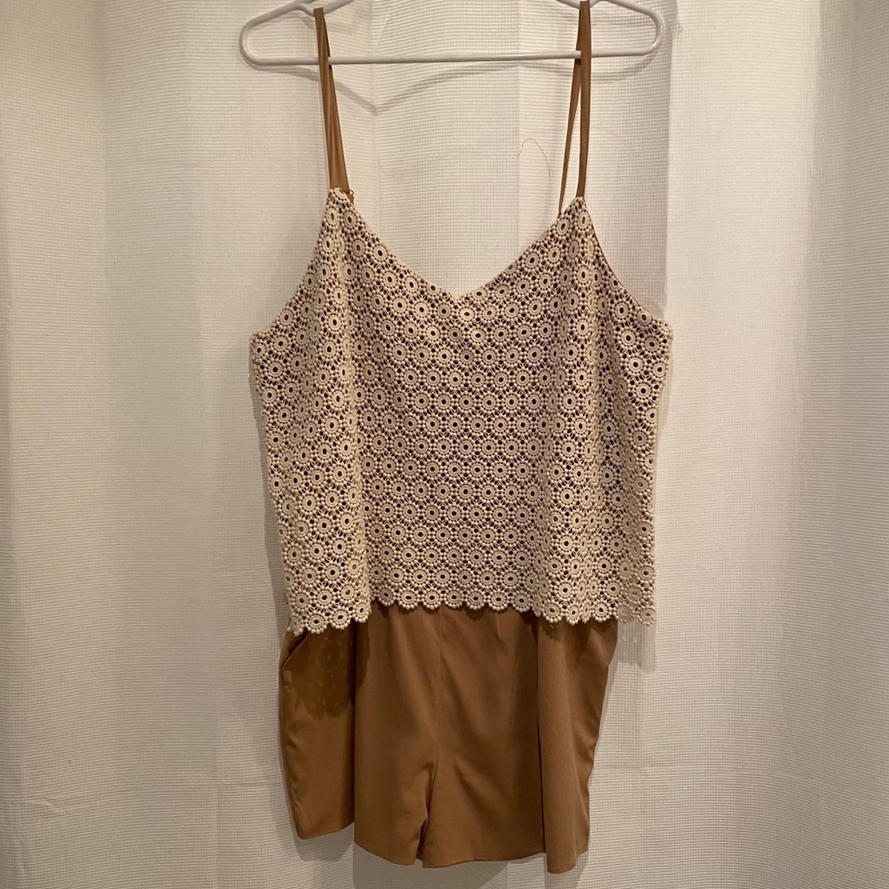 Reiss Crochet and Silk Romper